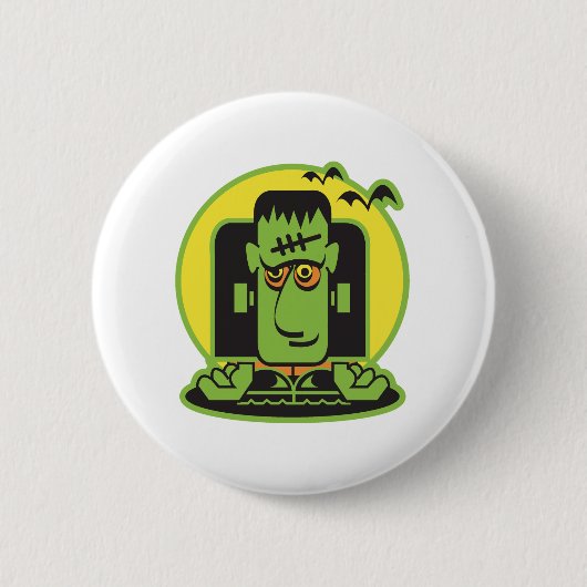 Retro-Frankenstein-Design Button (Vorderseite)