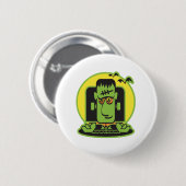 Retro-Frankenstein-Design Button (Vorne & Hinten)