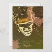 Retro Frankenstein Vintage Horror Einladung (Rückseite)