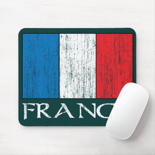 Retro Frankreich-Flagge mousepad (Mit Mouse)