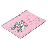 Retro Französisch Pink Poodle Schule Notebook Notizblock (Linke Seite)