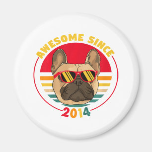 Retro Französische Bulldogge Awesome Seit 2014 Magnet