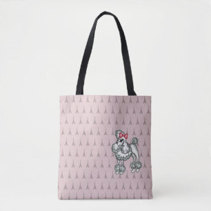 Retro-Französische-Pudel-Tragetasche Tasche