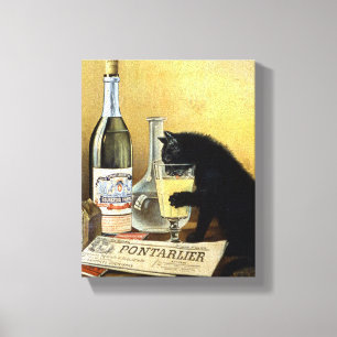 Retro-französischer Poster "Absinthe Bourgeois" Leinwanddruck