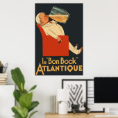 Retro Französisches Bier und Le Bon Bock Poster (Heimbüro)
