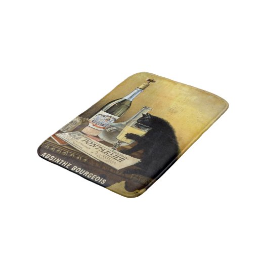 Retro französisches Plakat "Wermutbürger " Badematte (Schrägansicht)