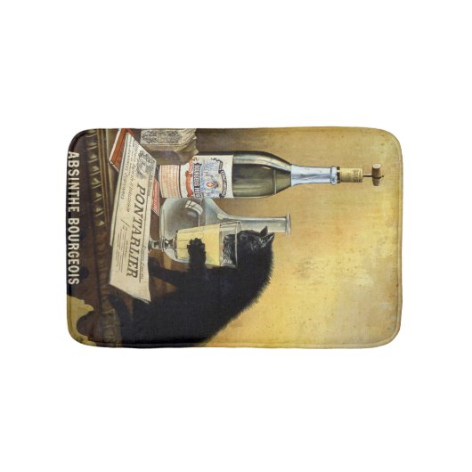 Retro französisches Plakat "Wermutbürger " Badematte (Vorderseite)