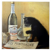 Retro Französisches Poster "absinthe bourgeois" Fliese (Vorderseite)