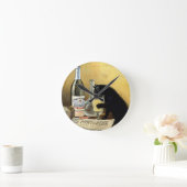 Retro Französisches Poster "absinthe bourgeois" Runde Wanduhr (Zuhause)