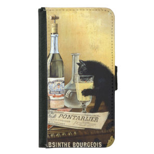 Retro Französisches Poster "absinthe bourgeois" Samsung Galaxy S5 Geldbeutel Hülle