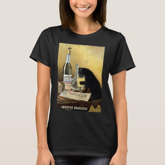 Retro Französisches Poster "absinthe bourgeois" T-Shirt (Vorderseite)