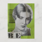 Retro-Frau als Mixed-Media-Collage Postkarte (Vorderseite)