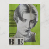 Retro-Frau-Be-Collage Postkarte (Vorderseite)