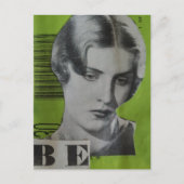 Retro-Frau Be Mixed Media Collage Postkarte (Vorderseite)