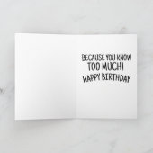 RETRO FRAU BESTIE BIRTHDAY FUNNY CARDS KARTE (Innenseite)