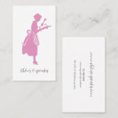 Retro-Frau Cupcake Baker Visitenkarte (Vorne/Hinten)