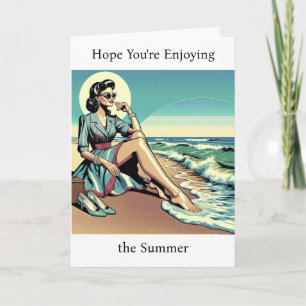 Retro-Frau der 1950er Jahre   Sommer genießen   Mi Karte