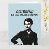 RETRO FRAU FUNNY BIRTHDAY FEMALE FRIEND CARD KARTE (Gelbe Blume)