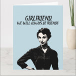 RETRO FRAU FUNNY BIRTHDAY FEMALE FRIEND CARD KARTE<br><div class="desc">FREUND,  WIR WERDEN IMMER FREUNDE SEIN. DU WEISST ZU VIEL! GLÜCKLICH BIRTHDAY CARD.</div>