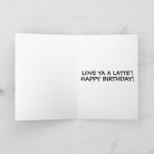 RETRO FRAU GEBURTSTAG KAFFEE CARDS KARTE (Innenseite)