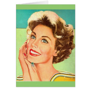 Retro Frau - Ihr ex mit einem Downgrade sehend,