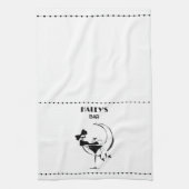 Retro-Frau in Martini-Bar Geschirrtuch (Vertikal)