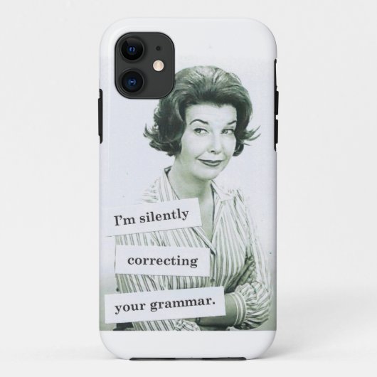 Retro Frau iPhone 5 Fall, Grammatik-Lehrer Case-Mate iPhone Hülle (Rückseite)