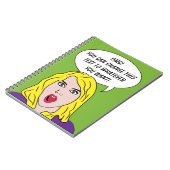 RETRO-FRAU mit IHREM eigenen TEXT-Merkblatt Notizblock (Linke Seite)