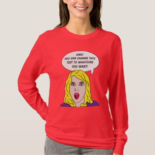 RETRO-FRAU mit IHREM TEXT individuelle Kleidung T-Shirt