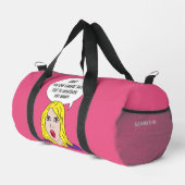 RETRO-FRAU mit IHREM TEXT-Zoll Duffle Bag (Rechte Ecke)