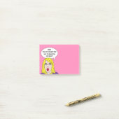 RETRO FRAU mit IHREN TEXT kundenspezifischen Post-it Klebezettel (Auf Schreibtisch)