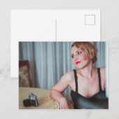 Retro-Frau mit Kamera Postkarte (Vorne/Hinten)