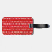 Retro-Frau mit Zeichen Gepäckanhänger (Rückseite horizontal)