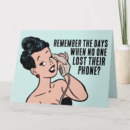 RETRO FRAU ROTARY GEBURTSTAGSKARTEN KARTE (Vorderseite)