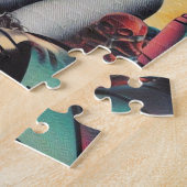 Retro-Frau Sci-Fi-Collage Puzzle (Seite)