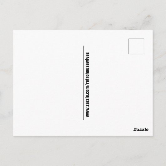 RETRO FRAU SPRICHT NERDY MIT MIR FUNNY POSTCARD POSTKARTE (Rückseite)