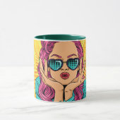 Retro-Frau Tasse (Zentrum)