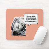 Retro Frauen am Telefon, Drama Mousepad (Mit Mouse)