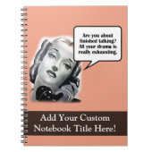 Retro Frauen am Telefon, Drama Notizblock (Vorderseite)