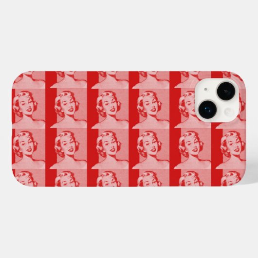 Retro Frauen Case-Mate iPhone Hülle (Rückseite (Horizontal))