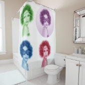 Retro Frauen Duschvorhang (Beispiel)