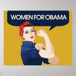 Retro-Frauen für Obama Poster