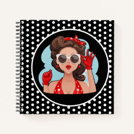 Retro-FrauenNotebook Notizblock
