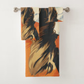 Retro Frauenportrait im Schnee Badhandtuch Set (Insitu)