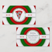 Retro FREE PIZZA SLICE Gutschein Rabattkarte (Vorne/Hinten)