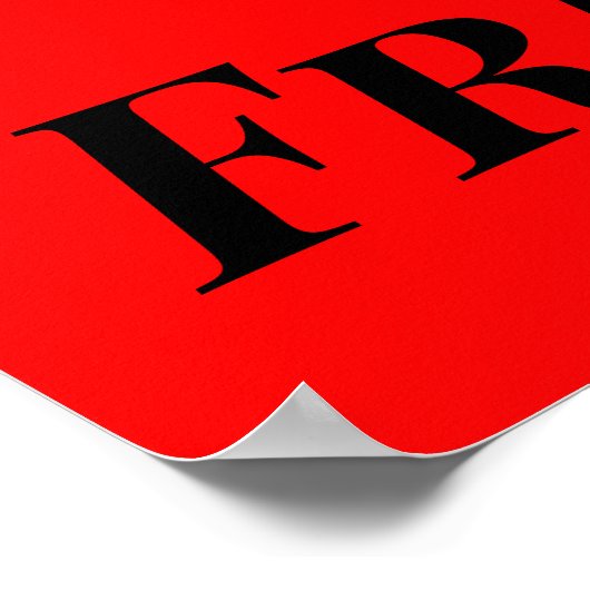 Retro Freedom Red Black Pop Reiten Poster (Ecke)