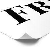 Retro Freedom Schwarz-weißer Pop Reiten Poster (Ecke)