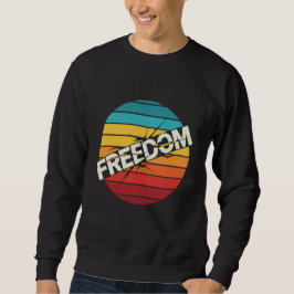 Retro-Freiheits-Grafik-T-Shirt – Vintage-Typografi Sweatshirt