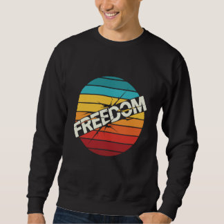 Retro-Freiheits-Grafik-T-Shirt – Vintage-Typografi Sweatshirt