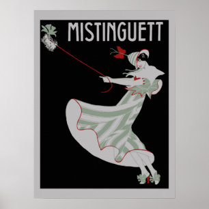 Retro French 1920s style Mistinguett 2 Poster